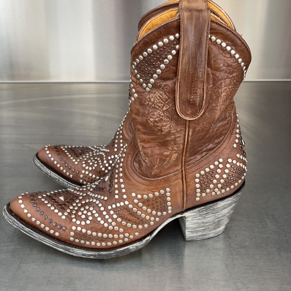 Old Gringo “Varicela”” distressed studded leather boots. New from Sundance.
